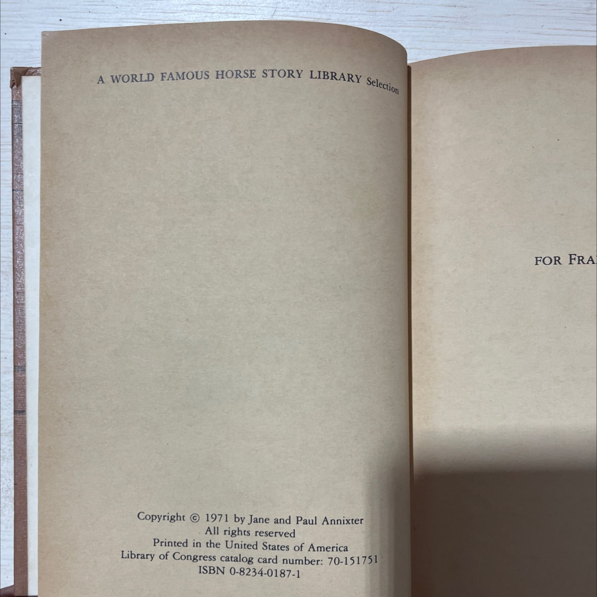 white shell horse book, by jane and paul annixter, 1971 Hardcover, Vintage image 3