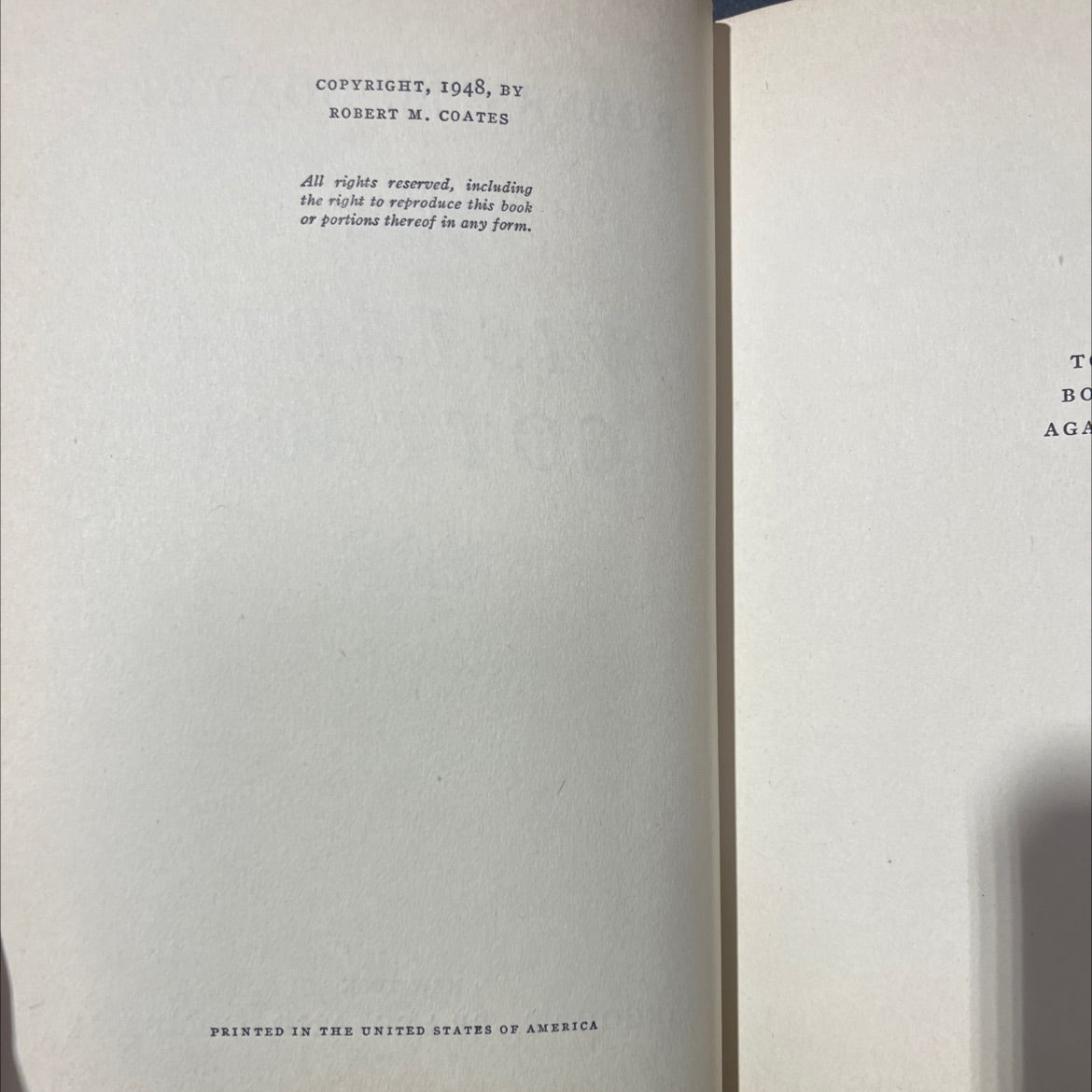 wisteria cottage book, by robert m. coates, 1948 Hardcover image 3