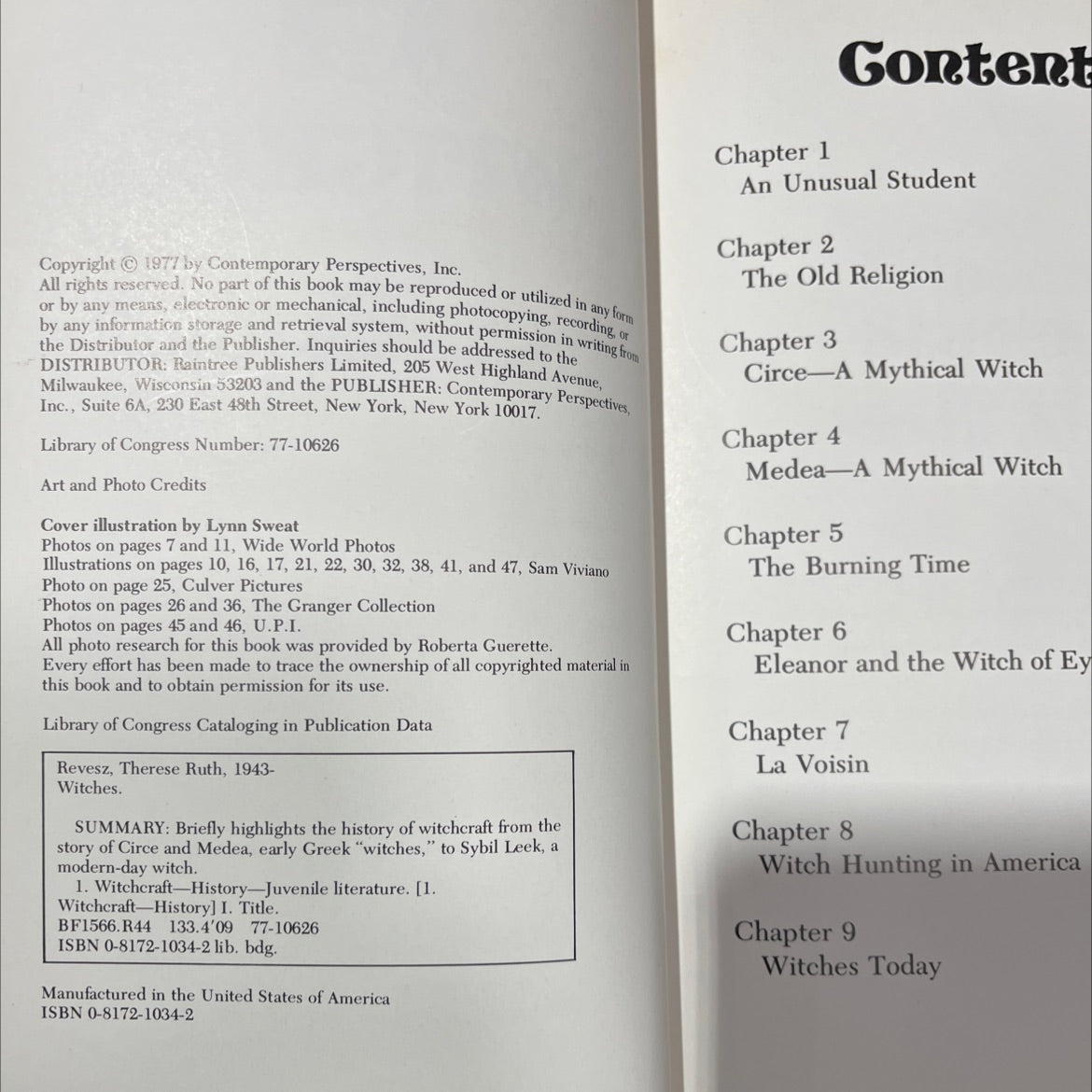 witches book, by Therese Ruth Revesz, 1977 Hardcover image 3