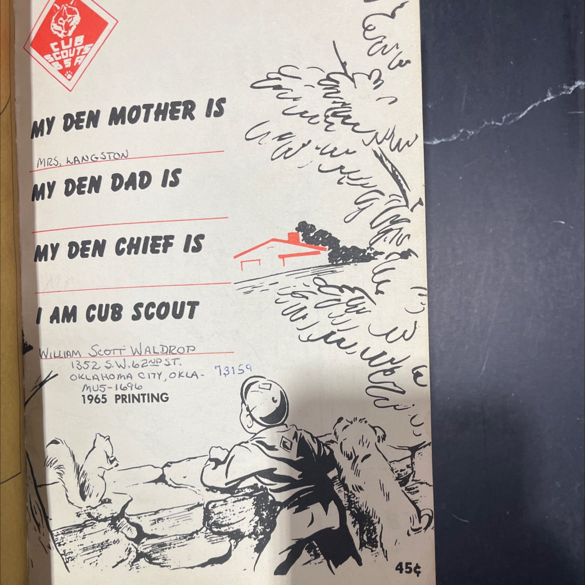 wolf cub scout book new brunswick book, by unknown, 1965 Hardcover image 3