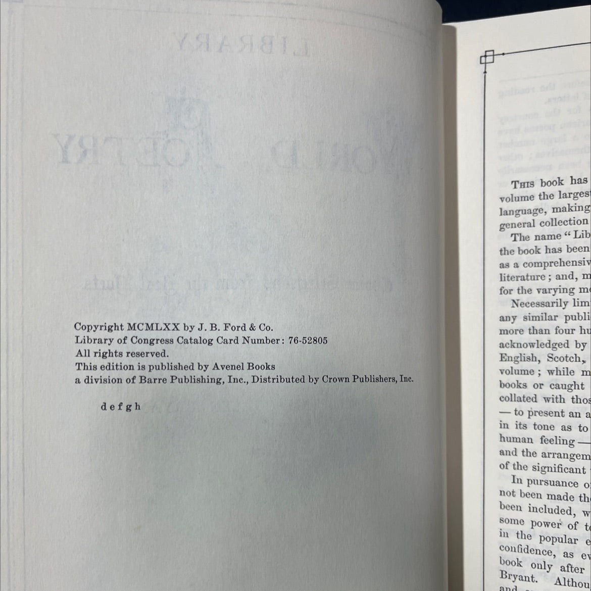 world of being poetry book, by William Cullen Bryant, 1970 Hardcover image 3