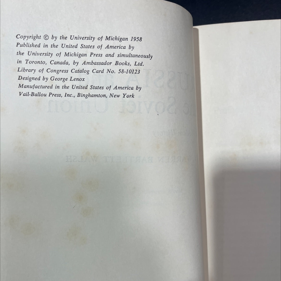 world russia and the soviet union a modern history book, by warren bartlett walsh, 1958 Hardcover, Vintage image 3