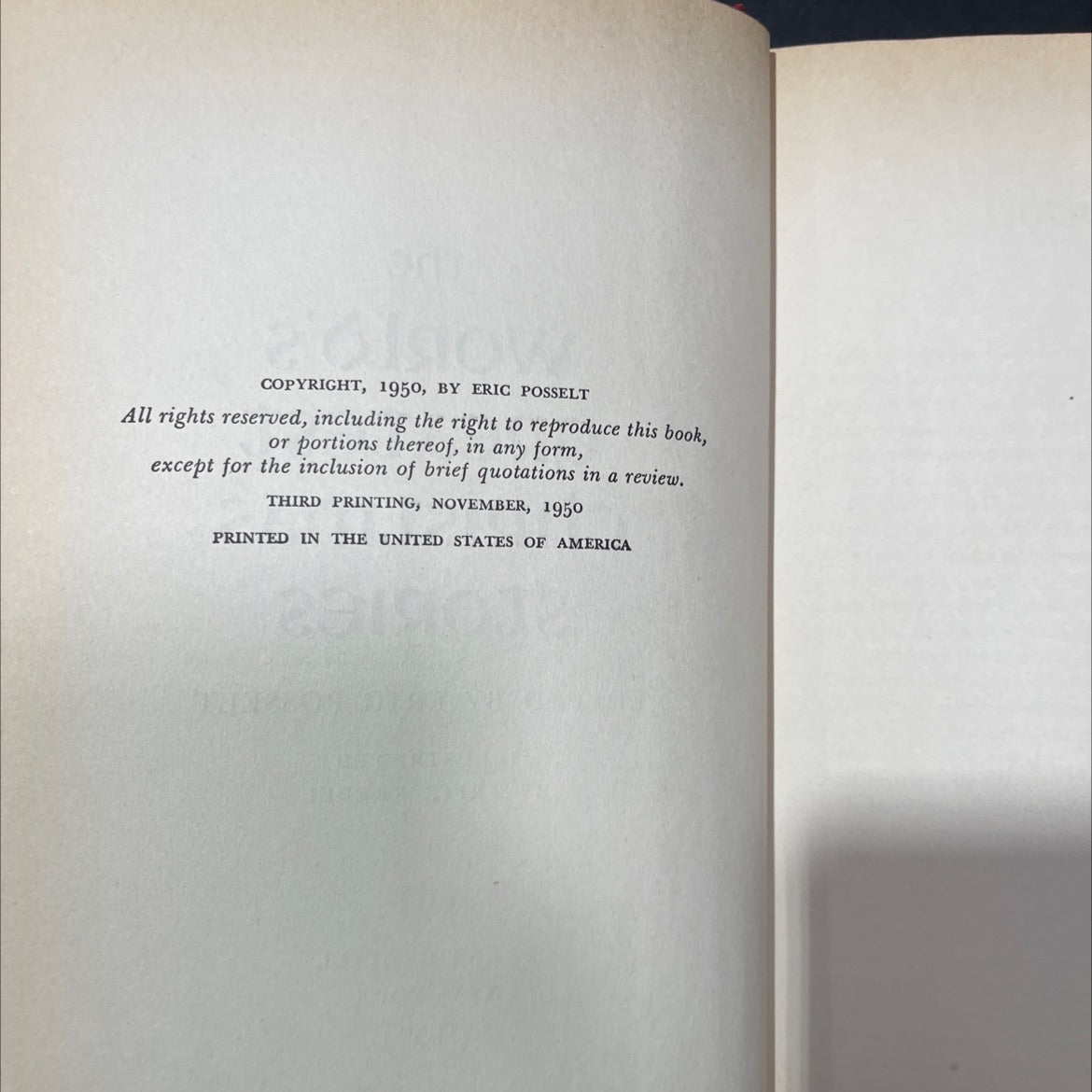 world's greatest christmas stories book, by eric posselt, 1950 Hardcover image 3