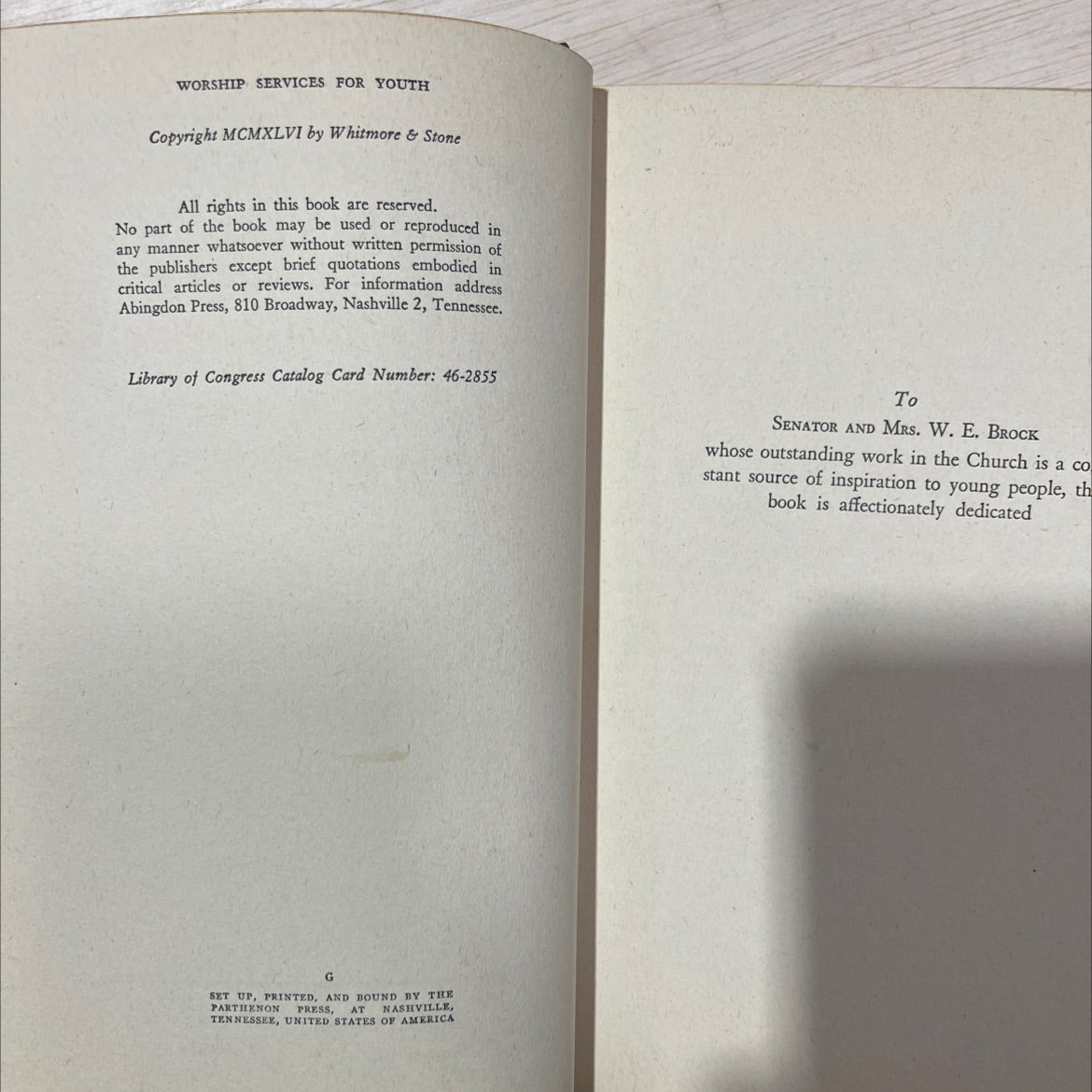 worship services for youth book, by alice anderson bays, 1946 Hardcover, Vintage image 3