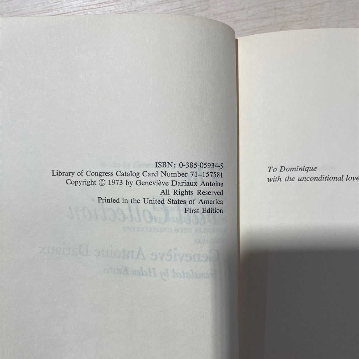 x: the m821 on ce fe ce ce to di fall collection book, by geneviève antoine dariaux, 1973 Hardcover, First Edition, image 3