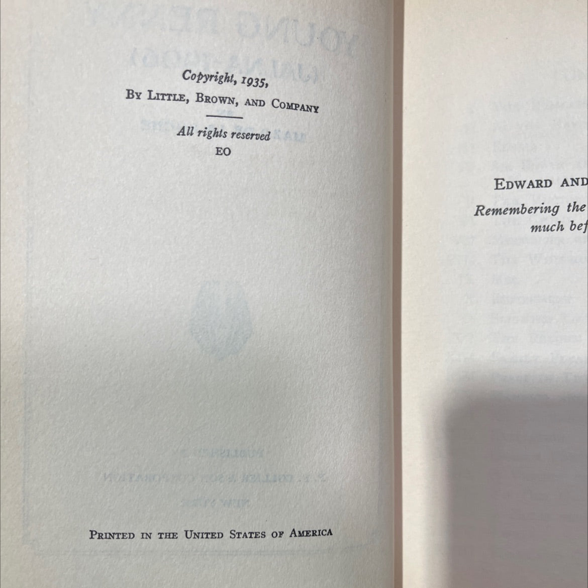 young renny book, by mazo de la roche, 1935 Hardcover image 3