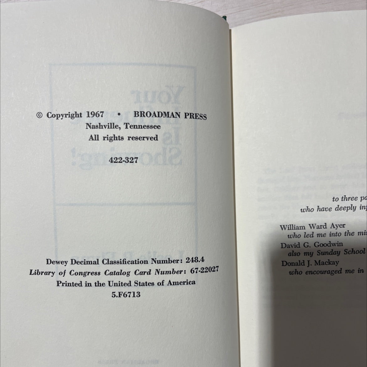 your influence is showing! book, by leslie b. flynn, 1967 Hardcover, Vintage image 3