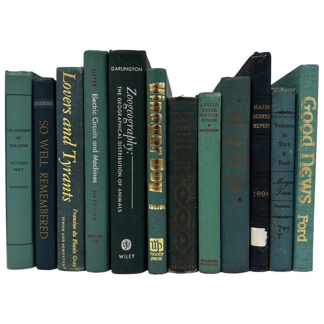 Vintage & Antique Books by Color & foot | Designer Grade Authentic Books|