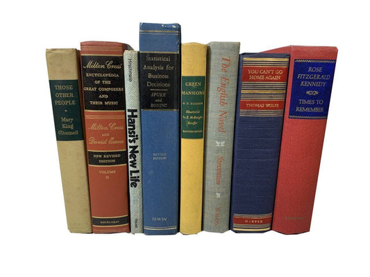 TheBookBundler Books by Color 1 Foot VINTAGE Mixed Color Books | Book by the Foot | Authentic Hardcover Books | Home Staging Decor
