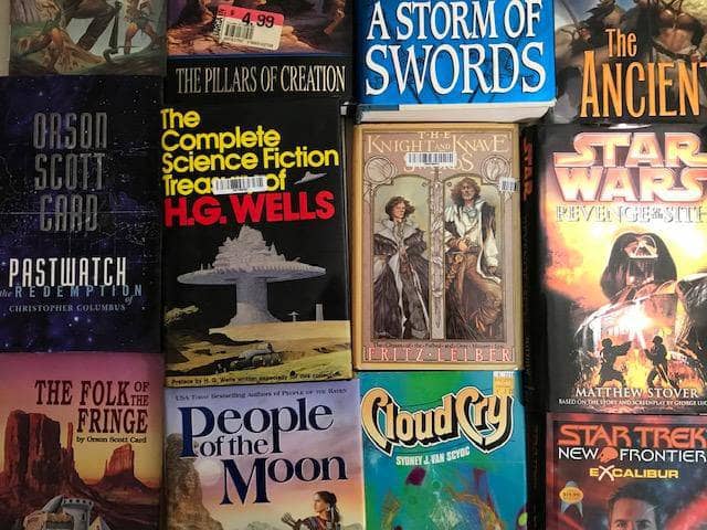 TheBookBundler Bulk Books Science Fiction & Fantasy Books - Mixed Hardcover box