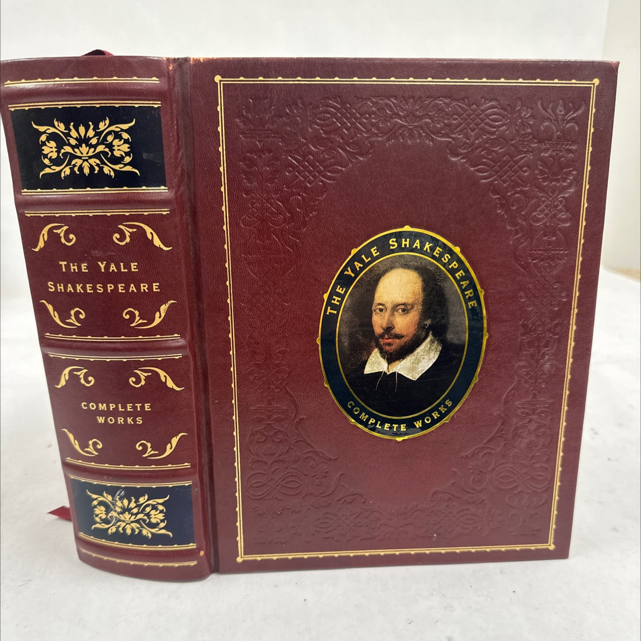 The Yale Shakespeare, gorgeous modern leather book  -  books