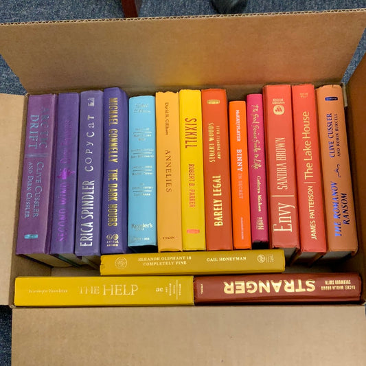 BEATER Modern Sunset: Purple, Blue, Yellow, Orange Mix, 16 Books, 1.5 Feet - Book by Color