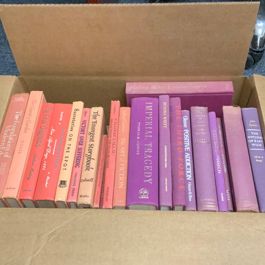 Vintage Pink and Purple: 21 Books, 1.5 Feet- Books by Color