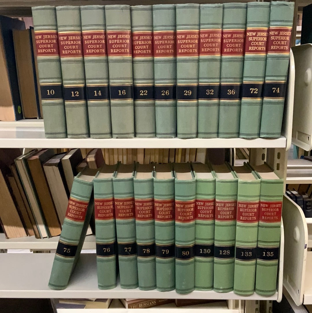 21 VINTAGE New Jersey Superior Court Reports Collection: 1950s- Book Bundle by theme