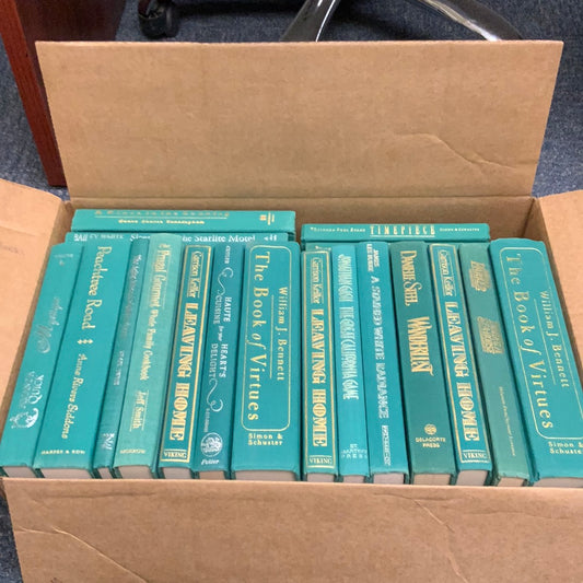 Modern Teal Green Books: 1.5 Feet- Books by Color