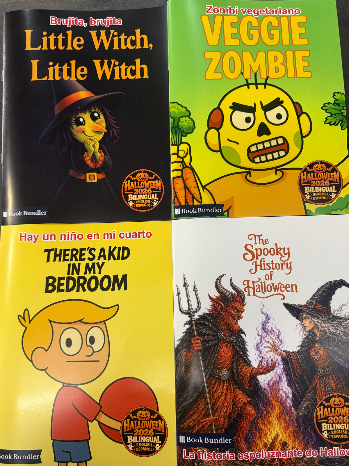 Bilingual Spanish English Halloween Kids Book Bundle 2026