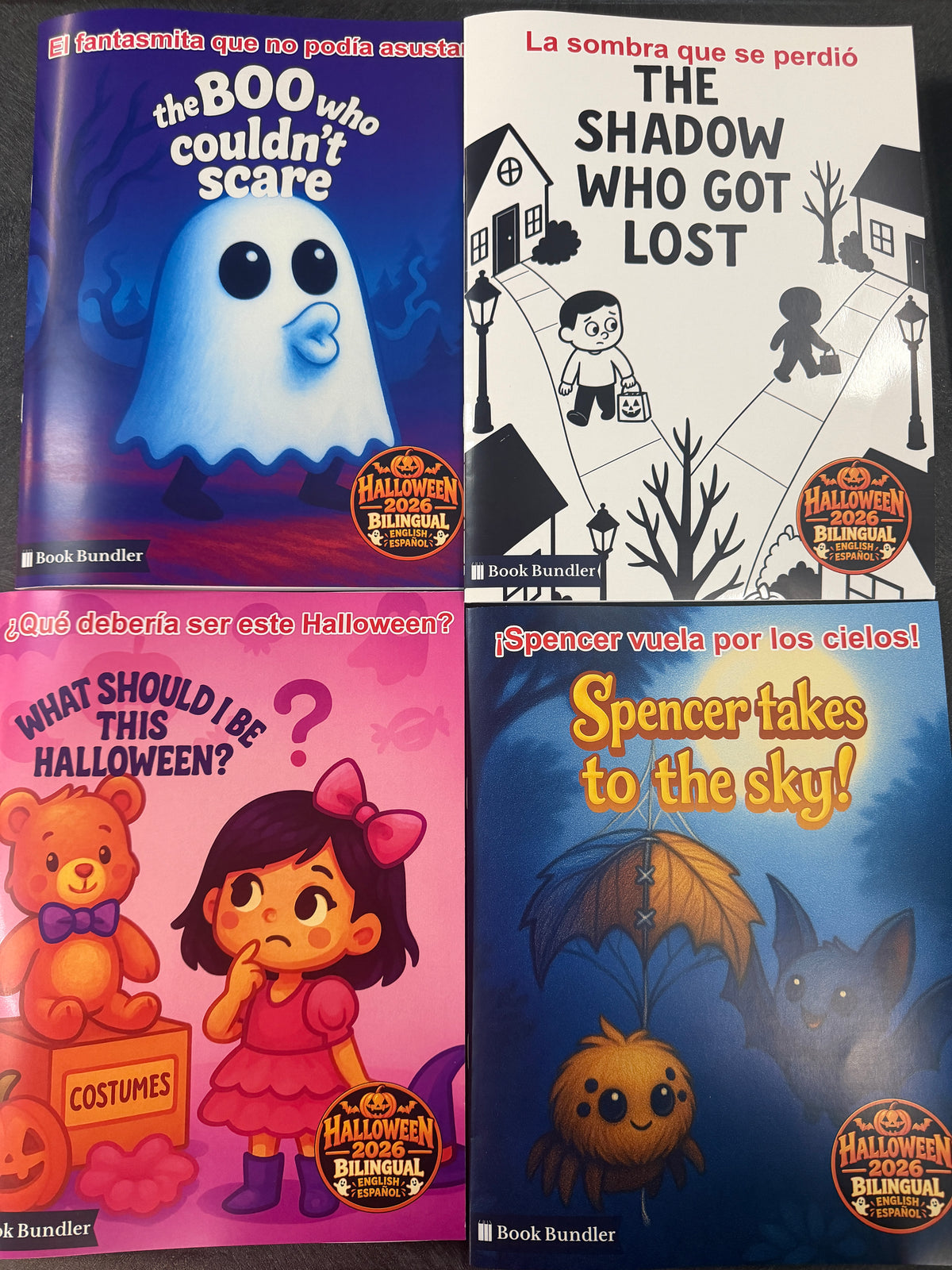 Bilingual Spanish English Halloween Kids Book Bundle 2026