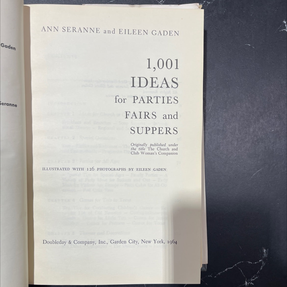 1,001 ideas for parties fairs and suppers book, by Ann Seranne and Eileen Gaden, 1964 Hardcover image 2