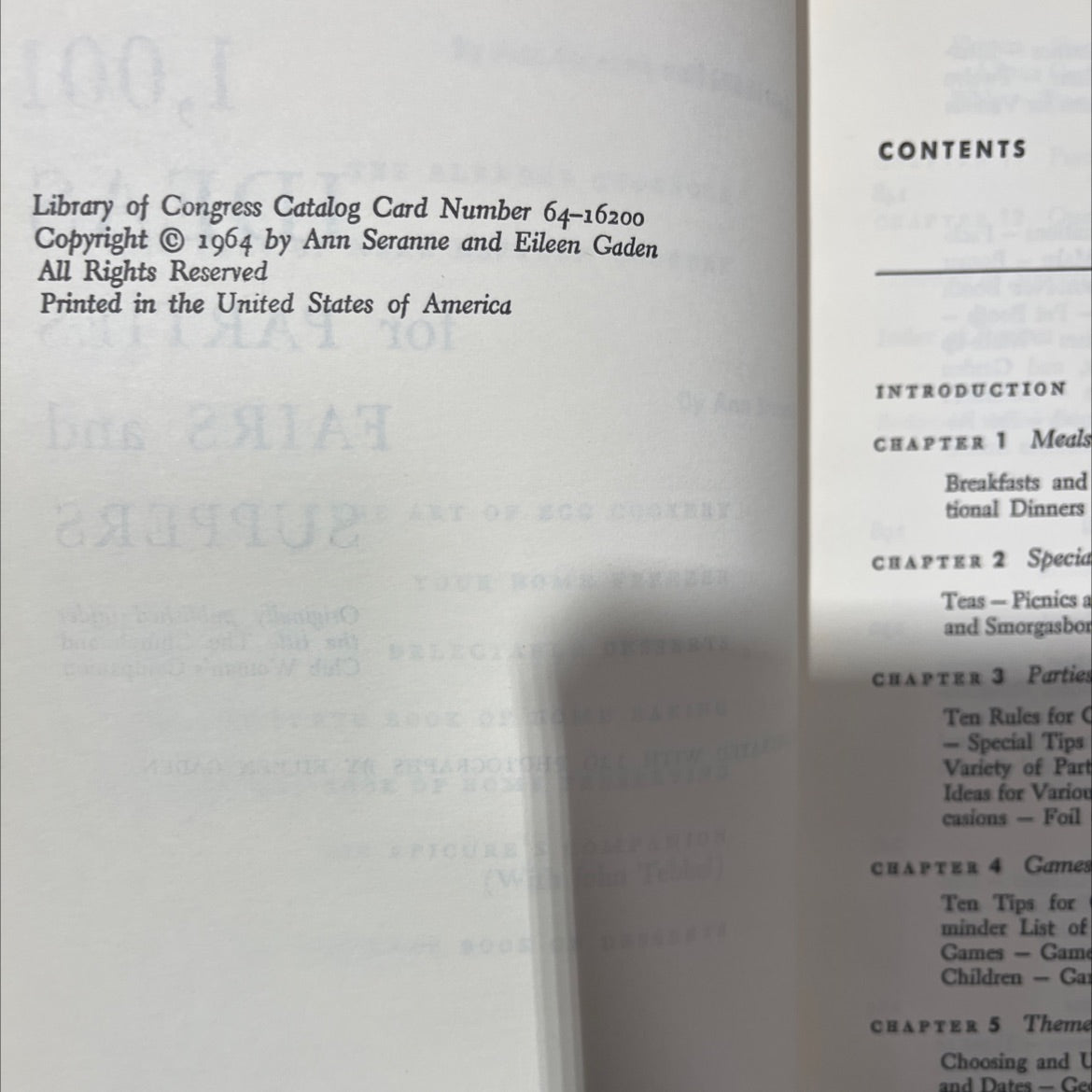 1,001 ideas for parties fairs and suppers book, by Ann Seranne and Eileen Gaden, 1964 Hardcover image 3