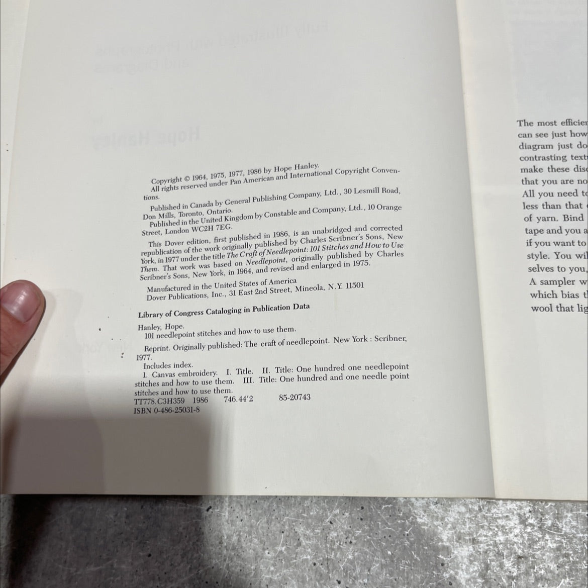 101 needlepoint stitches and how to use them book, by Hope Hanley, 1986 Paperback image 3