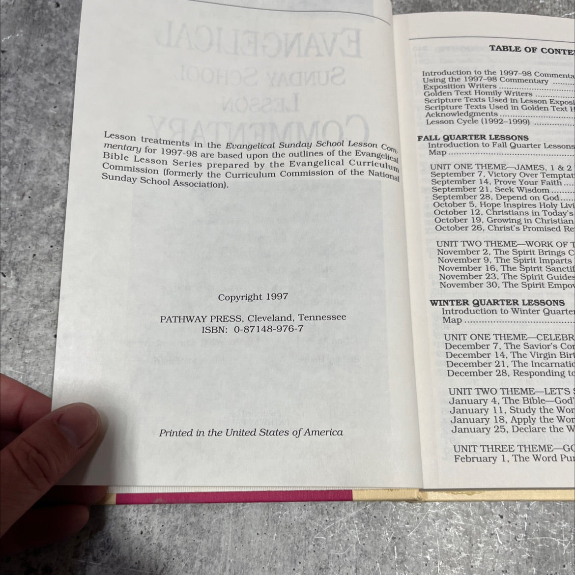 1997-98 evangelical sunday school lesson commentary forty-sixth annual volume book, by James E. Humbertson, Homer G. image 3