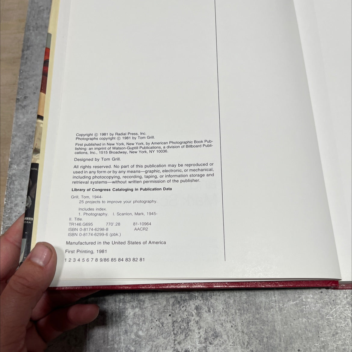 25 projects to improve your photography book, by Tom Grill and Mark Scanlon, 1981 Hardcover image 3
