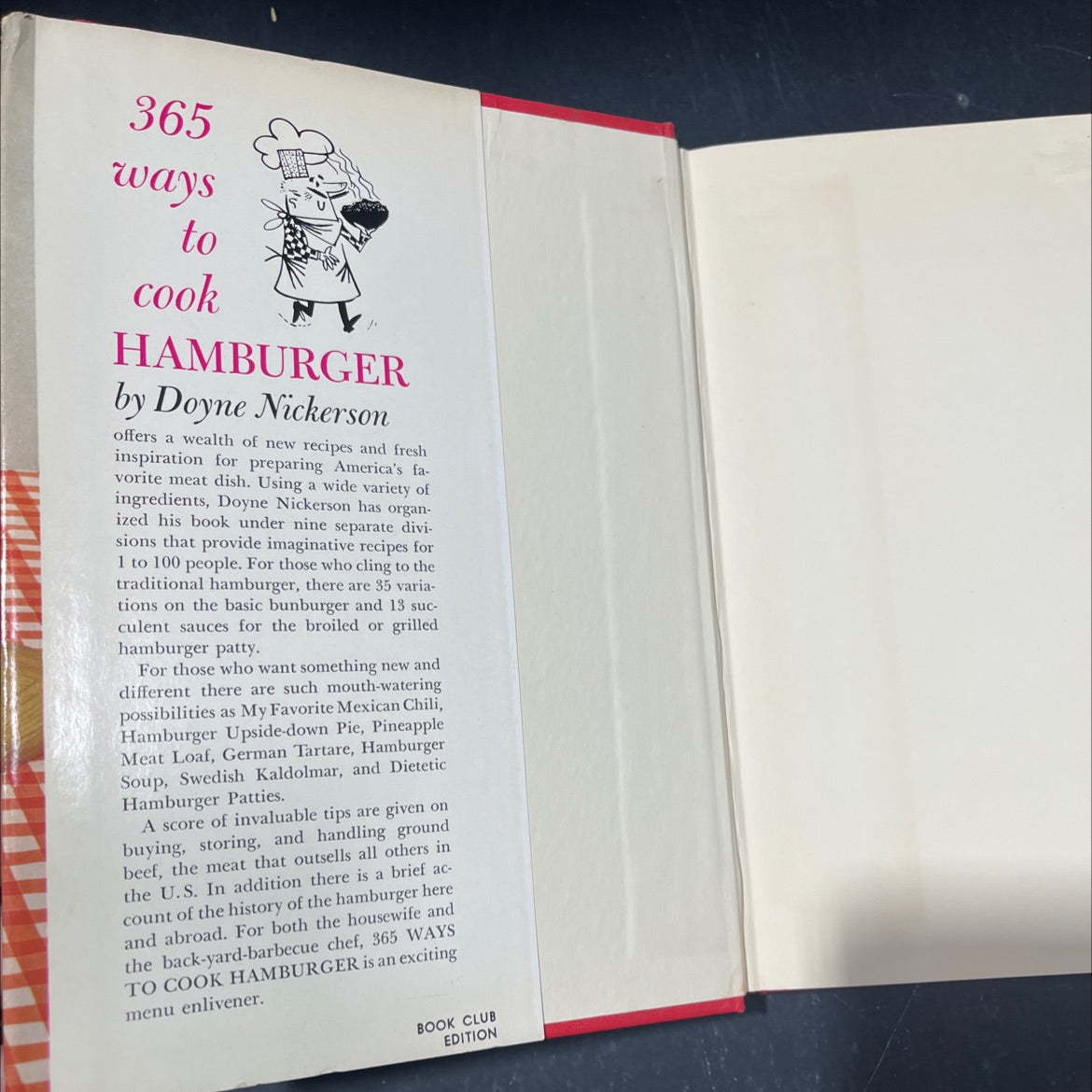 365 ways to cook hamburger book, by Doyne Nickerson, 1960 Hardcover image 4