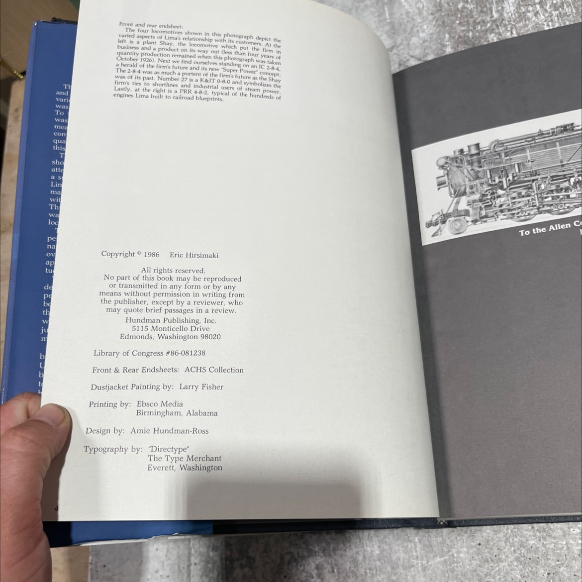 4010 bloy lima the history book, by Eric Hirsimaki, 1986 Hardcover image 3