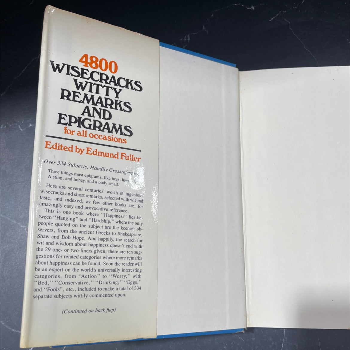 4800 wisecracks, witty remarks, and epigrams for all occasions book, by Edmund Fuller, 1980 Hardcover image 4
