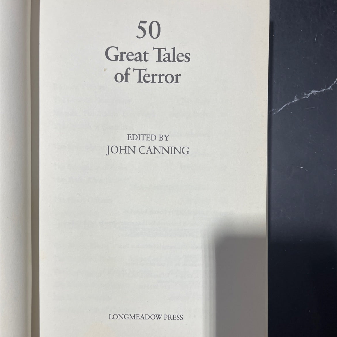 50 great tales of terror book, by John Canning, 1985 Hardcover image 2
