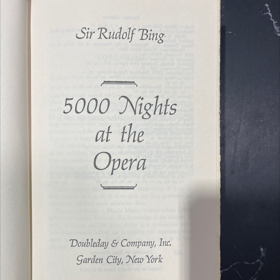 5000 nights at the opera book, by Sir Rudolf Bing, 1972 Hardcover image 2