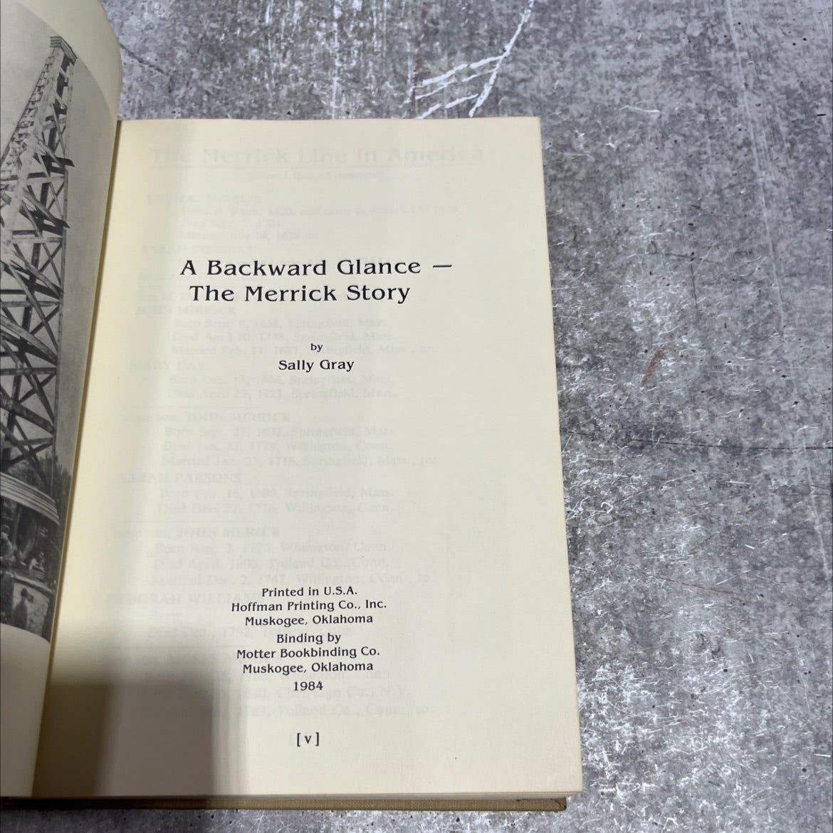 a backward glance - the merrick story book, by sally gray, 1984 Hardcover image 2