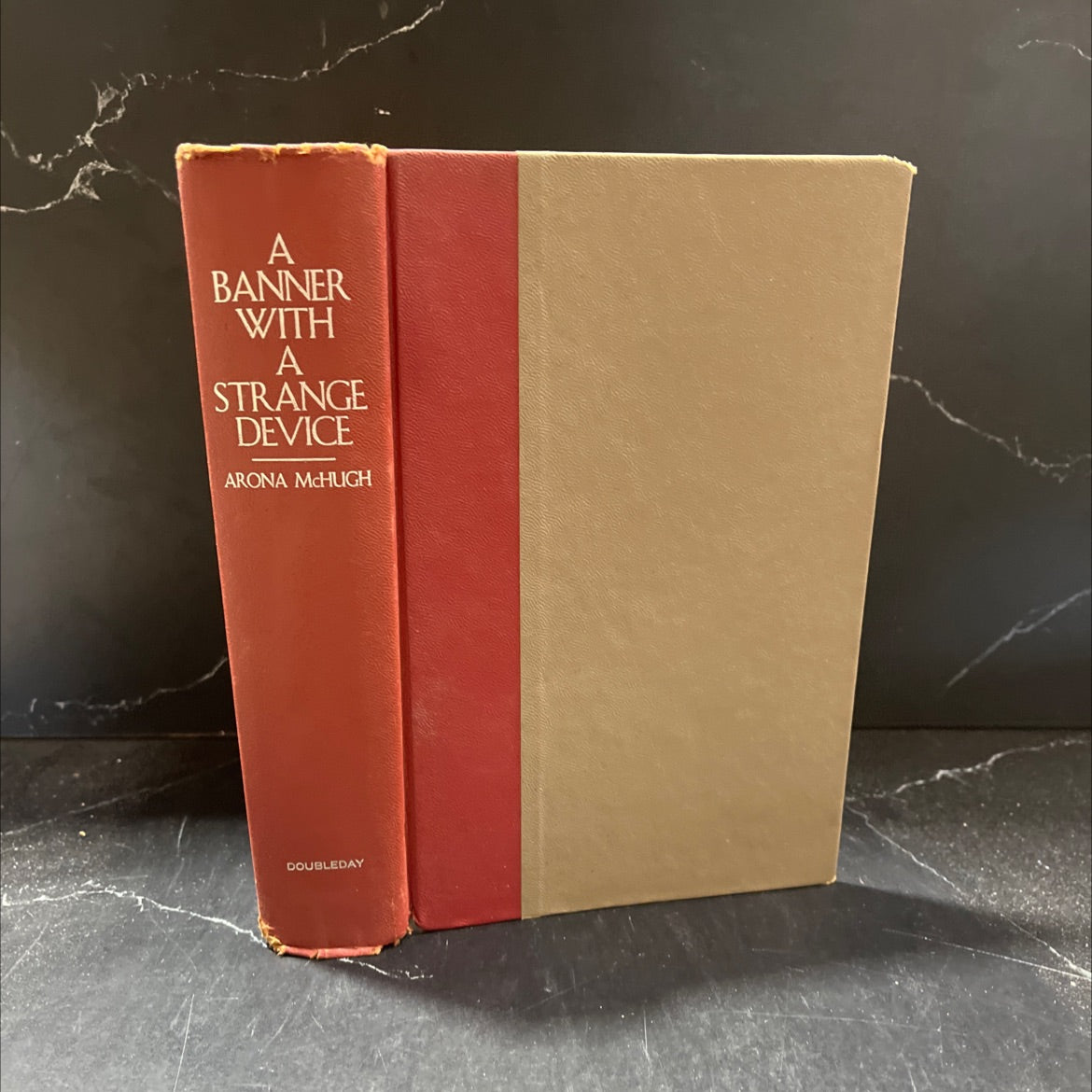 a banner with a strange device book, by arona mchugh, 1964 Hardcover image 1