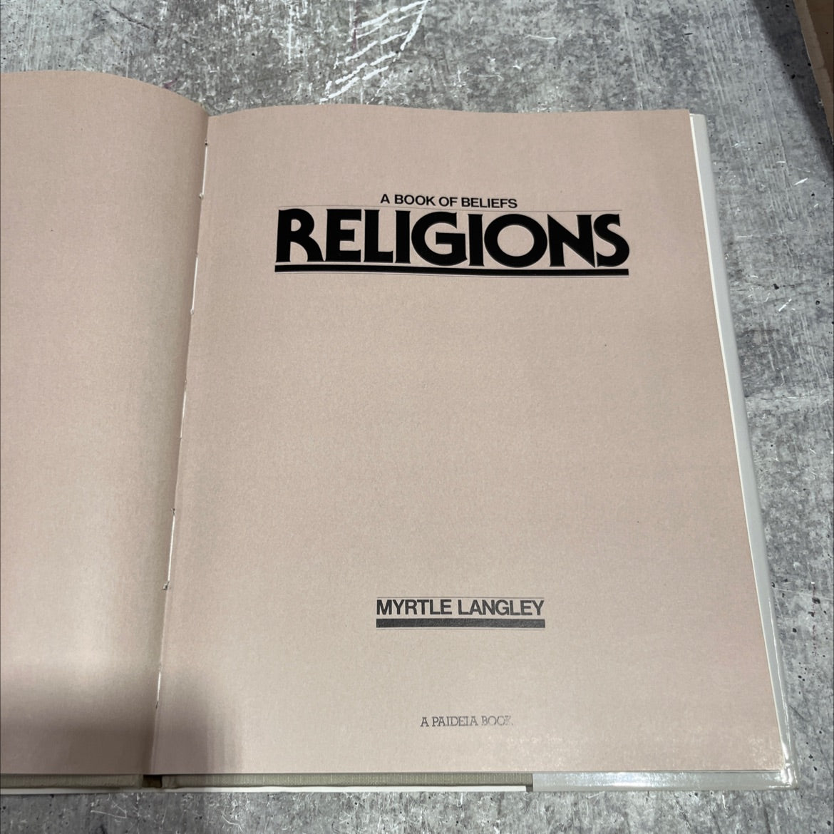 a book of beliefs religions book, by myrtle langley, 1981 Hardcover image 2