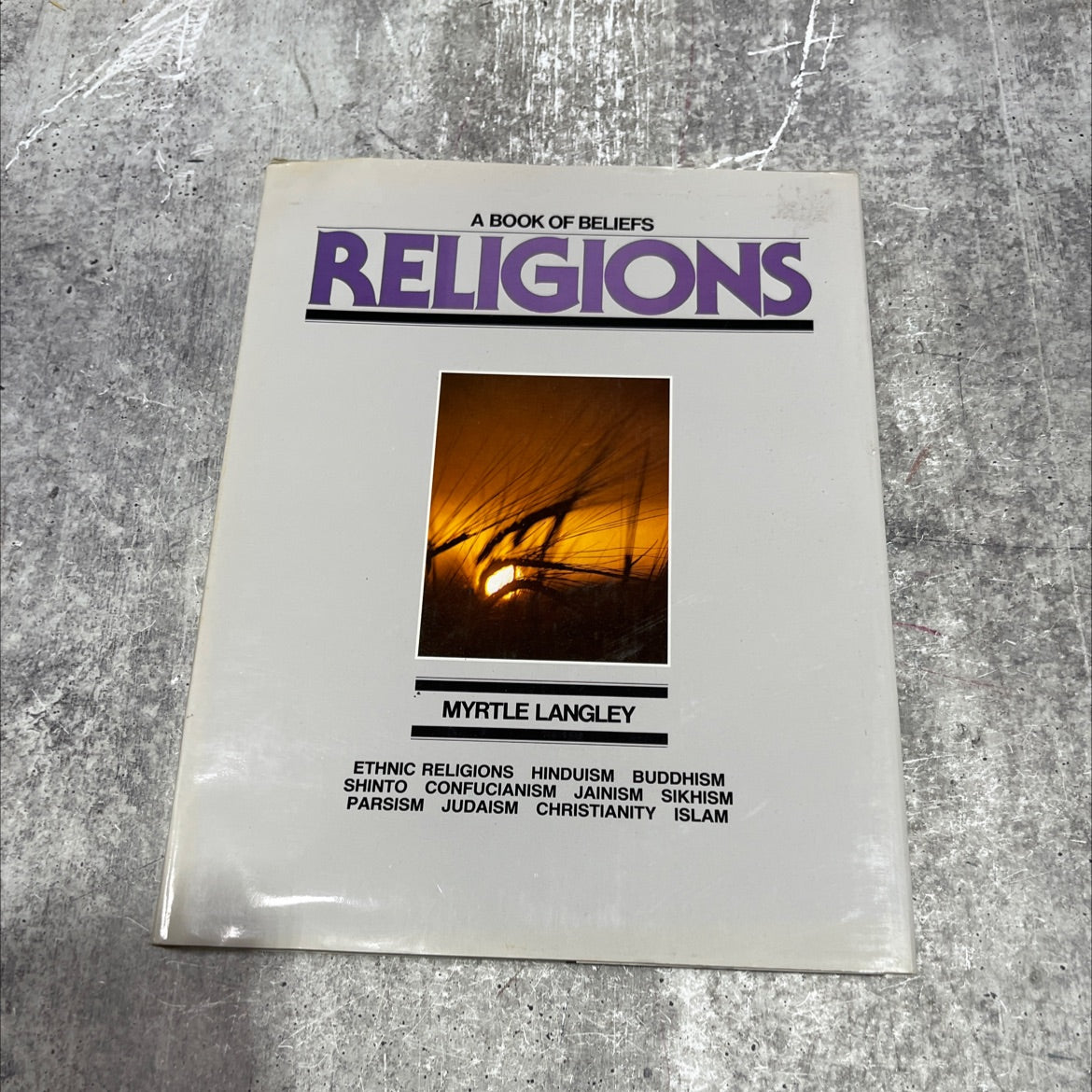 a book of beliefs religions book, by myrtle langley, 1981 Hardcover image 1