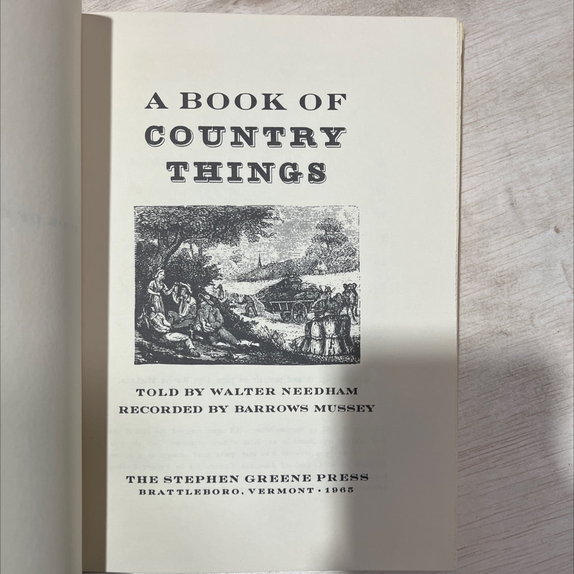 a book of country things told by walter needham book, by walter needham, 1965 Hardcover, Vintage image 2