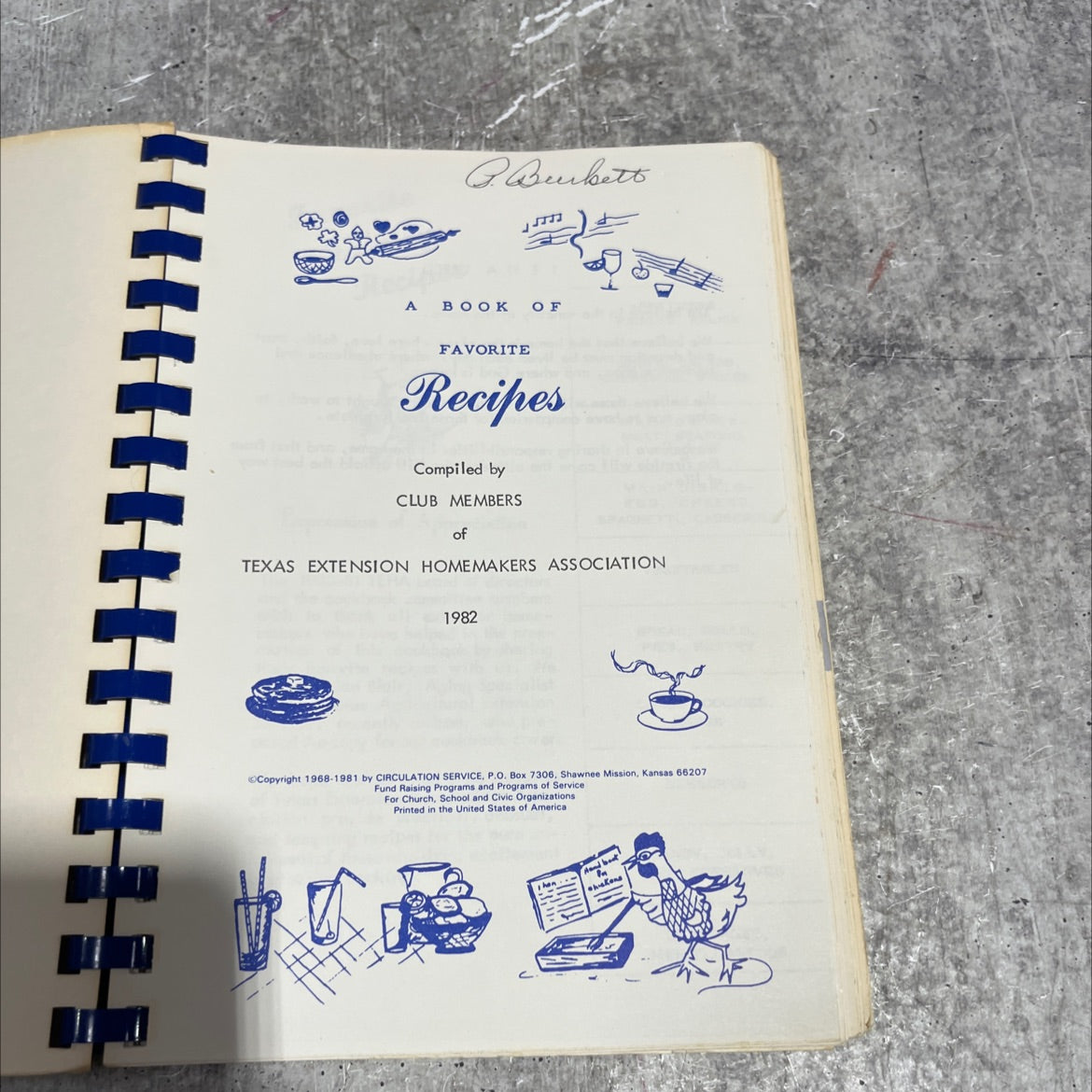 a book of favorite recipes compiled by club members of texas extension homemakers association book, by qburkett, 1982 image 2