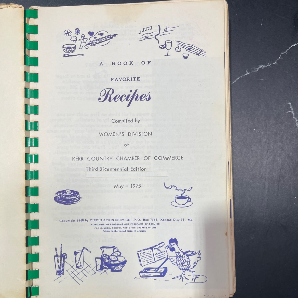a book of favorite recipes compiled by women's division of kerr country chamber of commerce book, by unknown, 1975 image 2