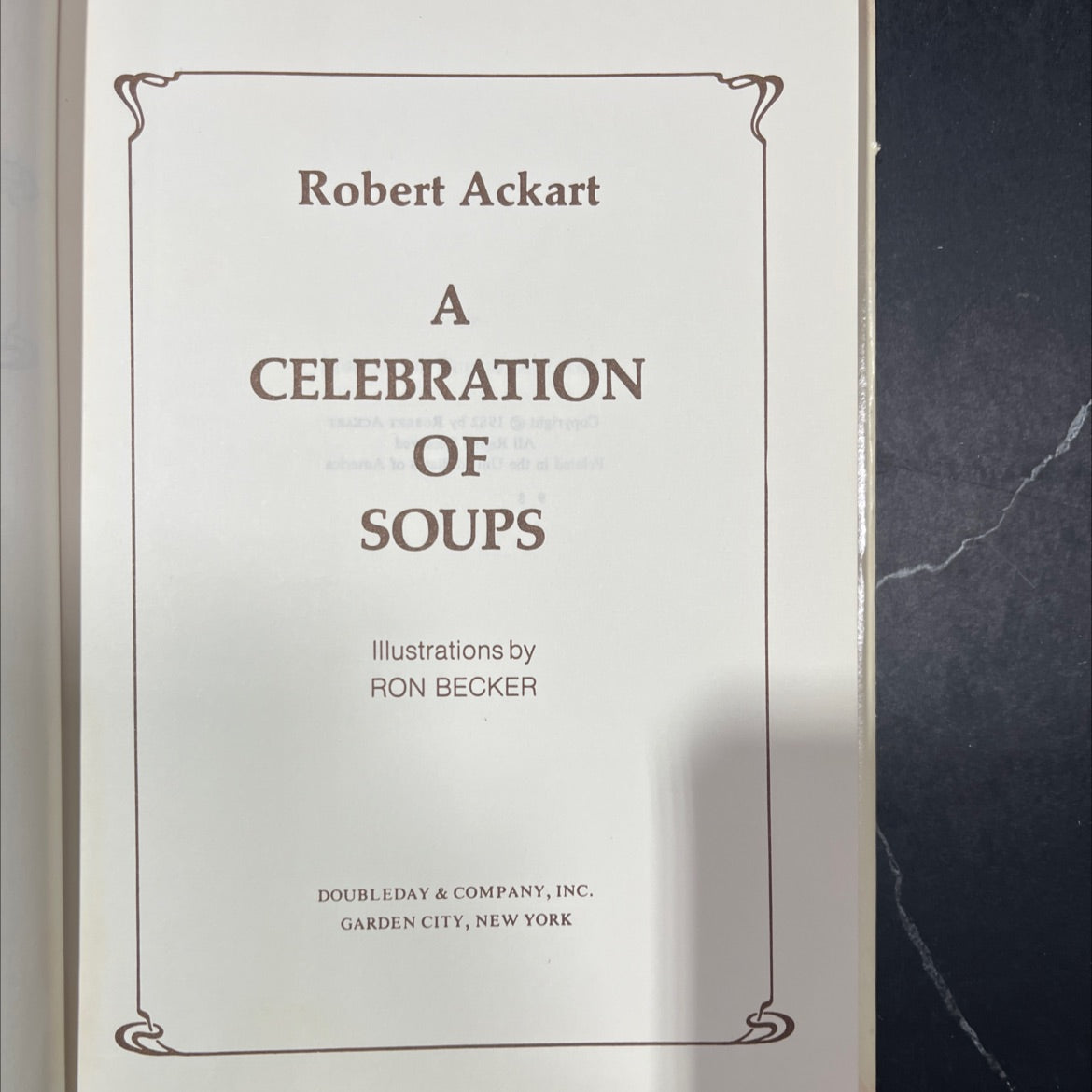 a celebration of soups book, by robert ackart, 1982 Hardcover image 2