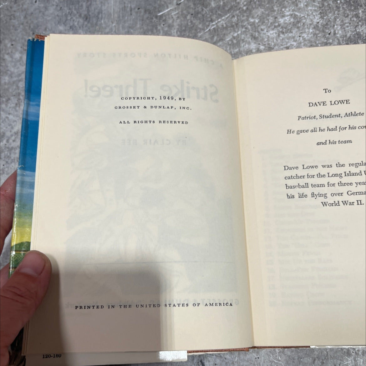 a chip hilton sports story strike three book, by clair bee, 1991 Hardcover image 3