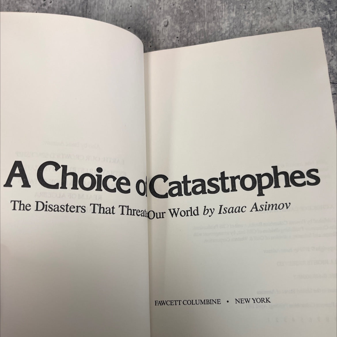 a choice of catastrophes book, by isaac asimov, 1979 Paperback image 2