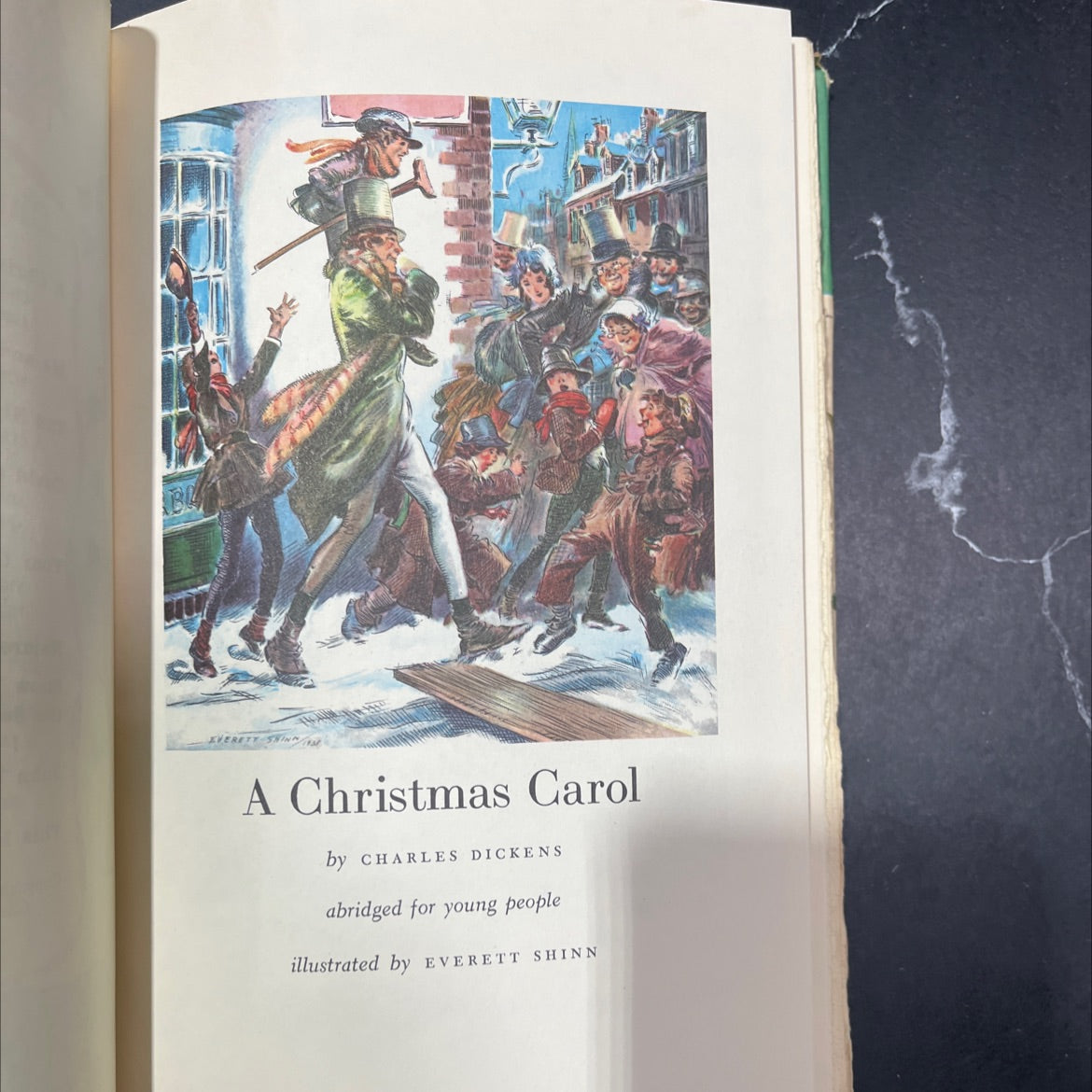 a christmas carol book, by charles dickens, 1957 Hardcover image 2