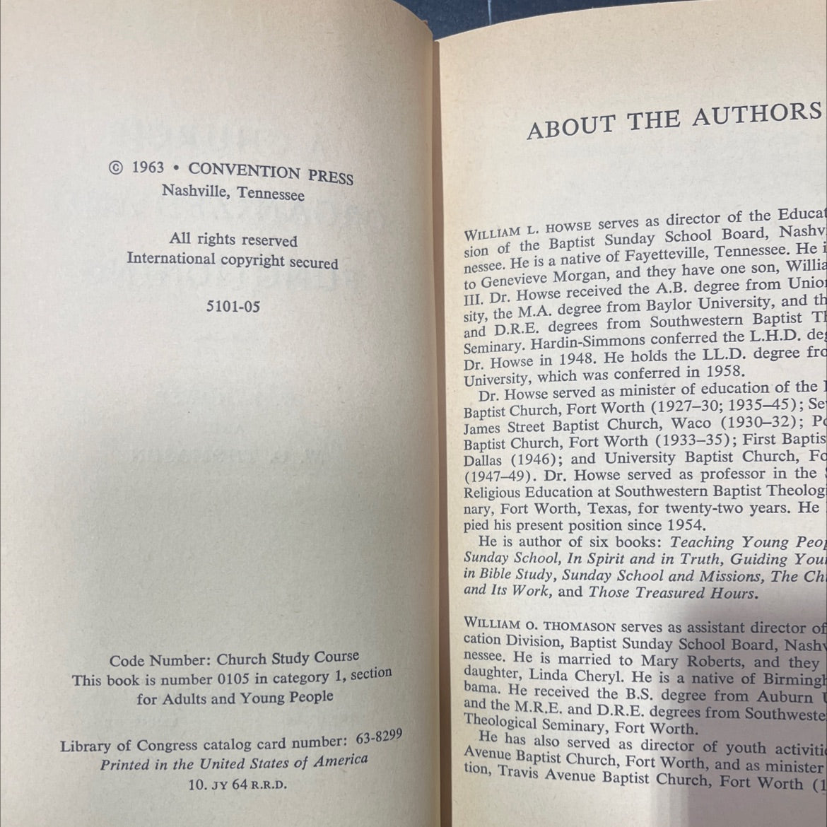 a church organized and functioning book, by w. l. howse and w. o. thomason, 1963 Hardcover image 3