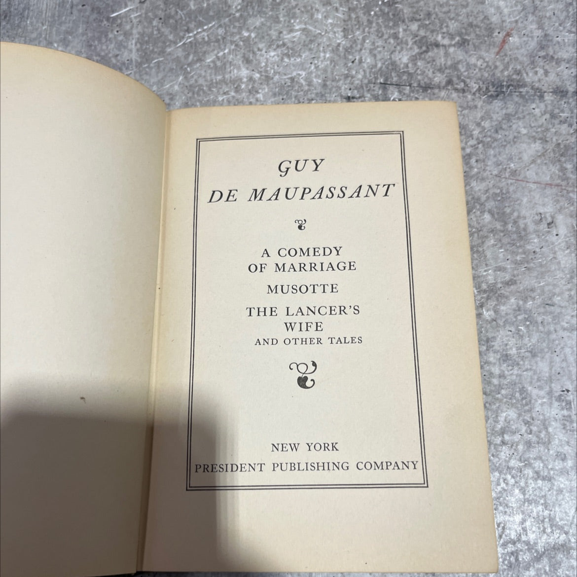 a comedy of marriage musotte the lancer's wife and other tales book, by guy de maupassant, 1903 Hardcover image 2