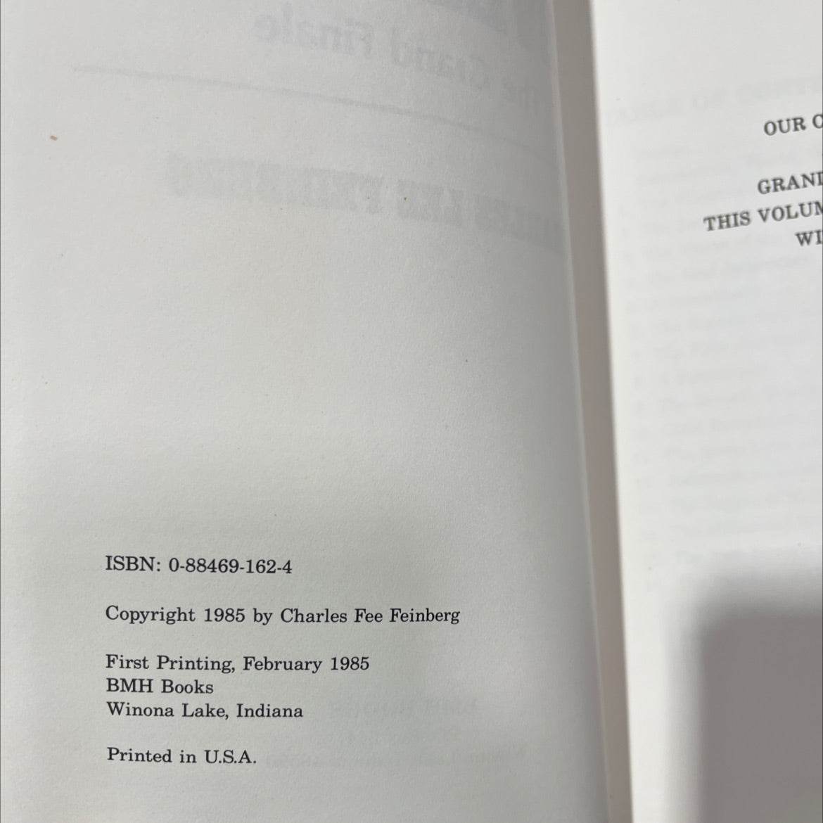 a commentary on revelation the grand finale book, by charles lee feinberg, 1985 Hardcover image 3