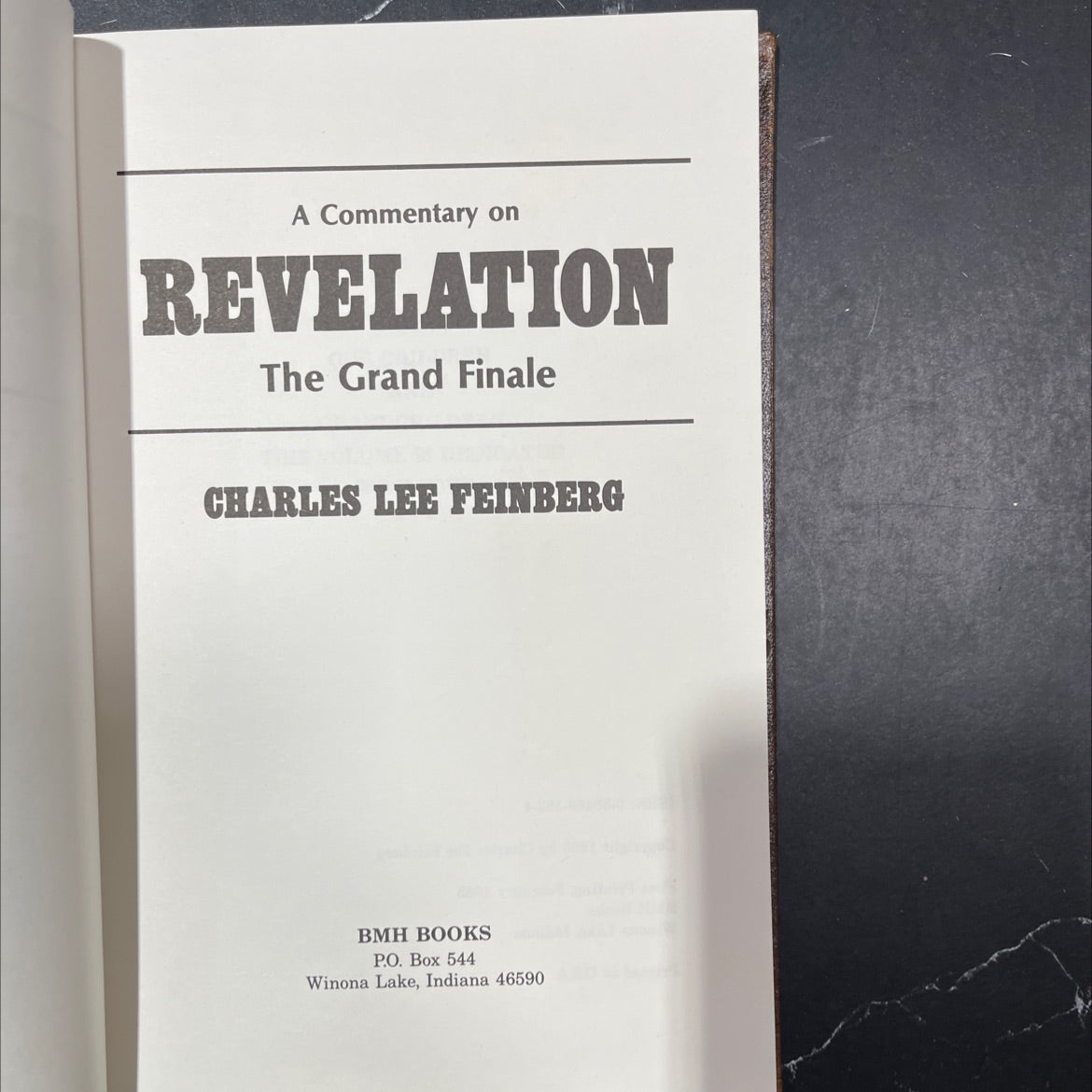a commentary on revelation the grand finale book, by charles lee feinberg, 1985 Hardcover image 2