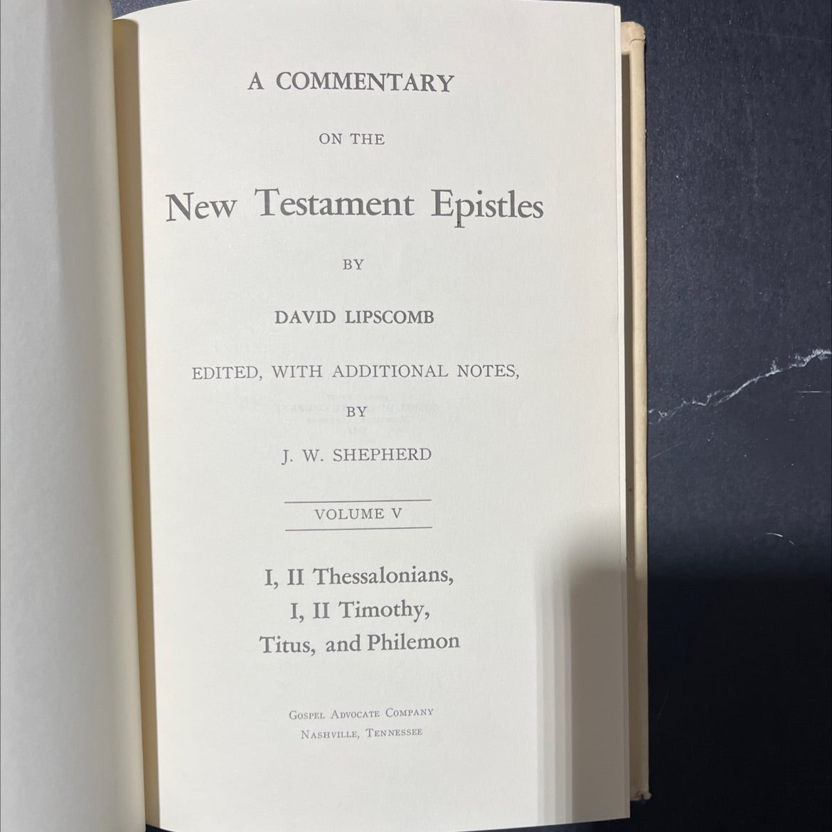 a commentary on the new testament epistles book, by david lipscomb, 1942 Hardcover image 2