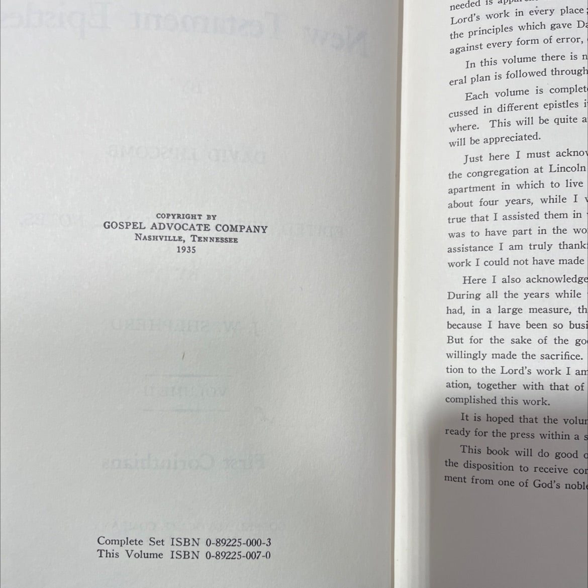 a commentary on the new testament epistles book, by david lipscomb, 1984 Hardcover image 3