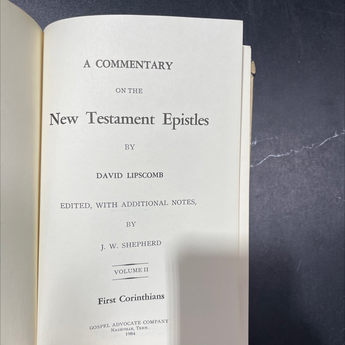 a commentary on the new testament epistles book, by david lipscomb, 1984 Hardcover image 2