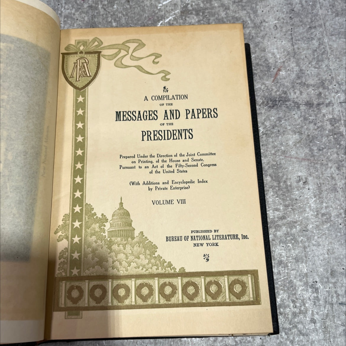 a compilation of the messages and papers of the presidents book, by james d. richardson, 1897 Hardcover image 2